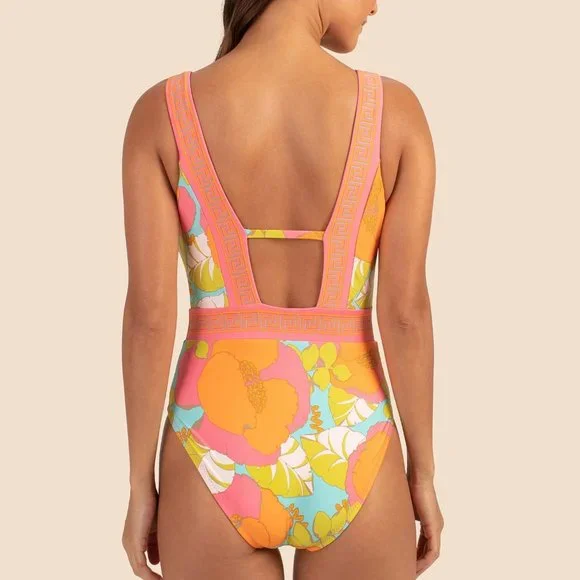 Trina Turk PLAYA DE FLOR PLUNGE MAILLOT